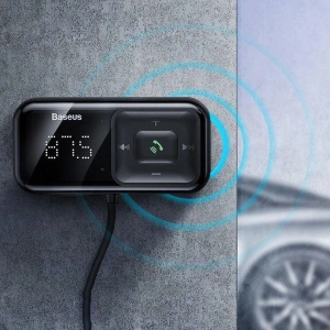 Hurtownia GSM - Transmitter FM Baseus S-16 Bluetooth 5.0 2x USB nabíječka do auta AUX MP3 TF micro SD 3,1 A černá - BSU3274BLK - {ean13} - Hurt