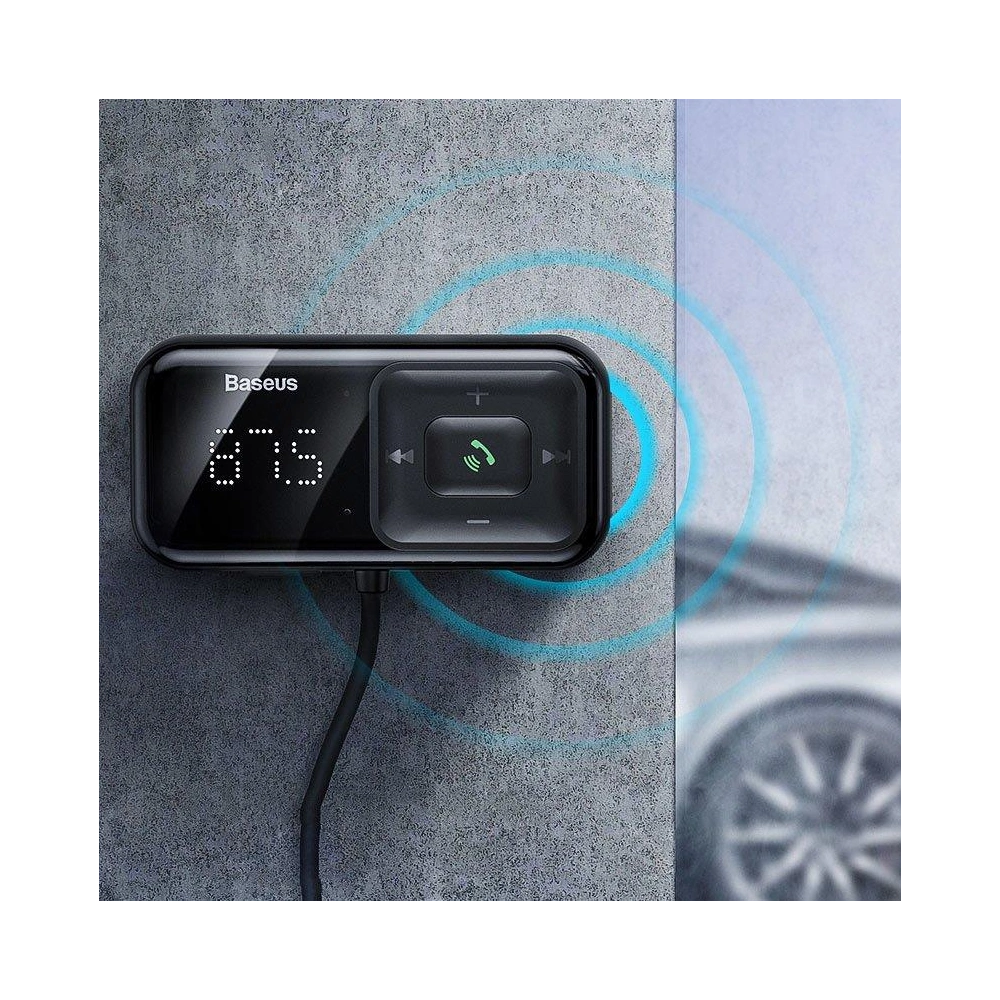 Hurtownia GSM - Transmitter FM Baseus S-16 Bluetooth 5.0 2x USB nabíječka do auta AUX MP3 TF micro SD 3,1 A černá - BSU3274BLK - {ean13} - Hurt