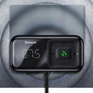 Hurtownia GSM - Transmitter FM Baseus S-16 Bluetooth 5.0 2x USB nabíječka do auta AUX MP3 TF micro SD 3,1 A černá - BSU3274BLK - {ean13} - Hurt