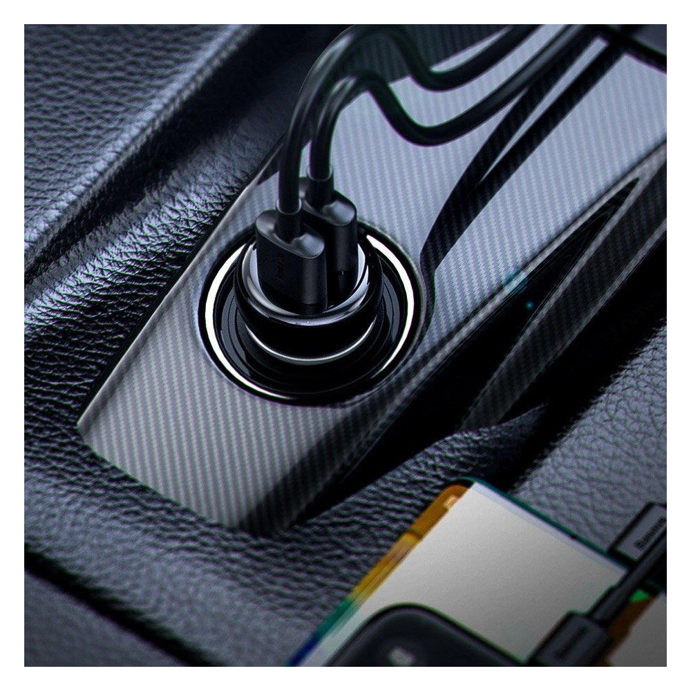 Hurtownia GSM - Transmitter FM Baseus S-16 Bluetooth 5.0 2x USB nabíječka do auta AUX MP3 TF micro SD 3,1 A černá - BSU3274BLK - {ean13} - Hurt