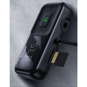 Hurtownia GSM - Transmitter FM Baseus S-16 Bluetooth 5.0 2x USB nabíječka do auta AUX MP3 TF micro SD 3,1 A černá - BSU3274BLK - {ean13} - Hurt