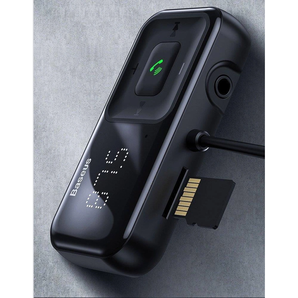Hurtownia GSM - Transmitter FM Baseus S-16 Bluetooth 5.0 2x USB nabíječka do auta AUX MP3 TF micro SD 3,1 A černá - BSU3274BLK - {ean13} - Hurt