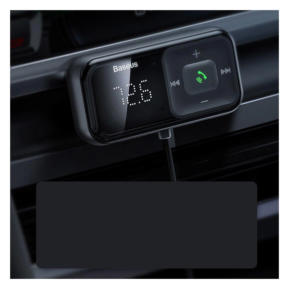 Hurtownia GSM - Transmitter FM Baseus S-16 Bluetooth 5.0 2x USB nabíječka do auta AUX MP3 TF micro SD 3,1 A černá - BSU3274BLK - {ean13} - Hurt