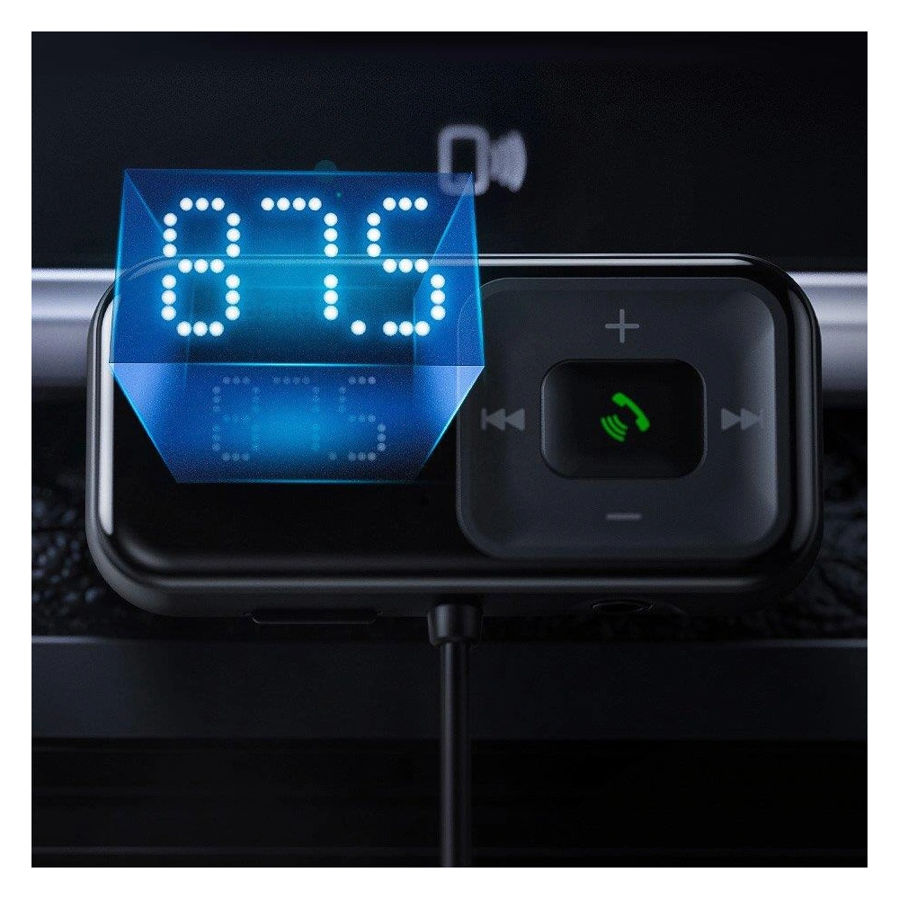 Hurtownia GSM - Transmitter FM Baseus S-16 Bluetooth 5.0 2x USB nabíječka do auta AUX MP3 TF micro SD 3,1 A černá - BSU3274BLK - {ean13} - Hurt