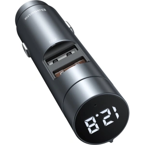 Hurtownia GSM - Transmiter FM Baseus Bluetooth 5.0 nabíječka do auta 2x USB 3 A 18 W PPS Quick Charge 3.0 AFC FCP grafitový - BSU3275GPH - {ean13} - Hurt