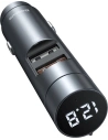 Hurtownia GSM - Transmiter FM Baseus Bluetooth 5.0 ładowarka samochodowa 2x USB 3 A 18 W PPS Quick Charge 3.0 AFC FCP grafitowy - BSU3275GPH - {ean13} - Hurt