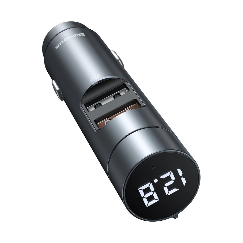 Hurtownia GSM - Transmiter FM Baseus Bluetooth 5.0 nabíječka do auta 2x USB 3 A 18 W PPS Quick Charge 3.0 AFC FCP grafitový - BSU3275GPH - {ean13} - Hurt