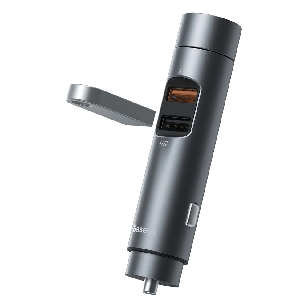Hurtownia GSM - Transmiter FM Baseus Bluetooth 5.0 nabíječka do auta 2x USB 3 A 18 W PPS Quick Charge 3.0 AFC FCP grafitový - BSU3275GPH - {ean13} - Hurt