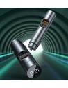 Wholesale Baseus FM Transmiter Bluetooth 5.0 car charger 2x USB 3 A 18 W PPS Quick Charge 3.0 AFC FCP graphite - BSU3275GPH - {ean13} - Hurt