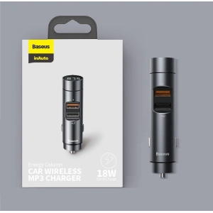 Hurtownia GSM - Transmiter FM Baseus Bluetooth 5.0 ładowarka samochodowa 2x USB 3 A 18 W PPS Quick Charge 3.0 AFC FCP grafitowy - BSU3275GPH - {ean13} - Hurt