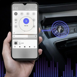 Hurtownia GSM - Transmiter FM Baseus Bluetooth 5.0 nabíječka do auta 2x USB 3 A 18 W PPS Quick Charge 3.0 AFC FCP grafitový - BSU3275GPH - {ean13} - Hurt