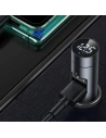 Wholesale Baseus FM Transmiter Bluetooth 5.0 car charger 2x USB 3 A 18 W PPS Quick Charge 3.0 AFC FCP graphite - BSU3275GPH - {ean13} - Hurt