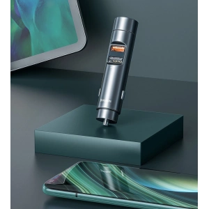 Hurtownia GSM - Transmiter FM Baseus Bluetooth 5.0 nabíječka do auta 2x USB 3 A 18 W PPS Quick Charge 3.0 AFC FCP grafitový - BSU3275GPH - {ean13} - Hurt