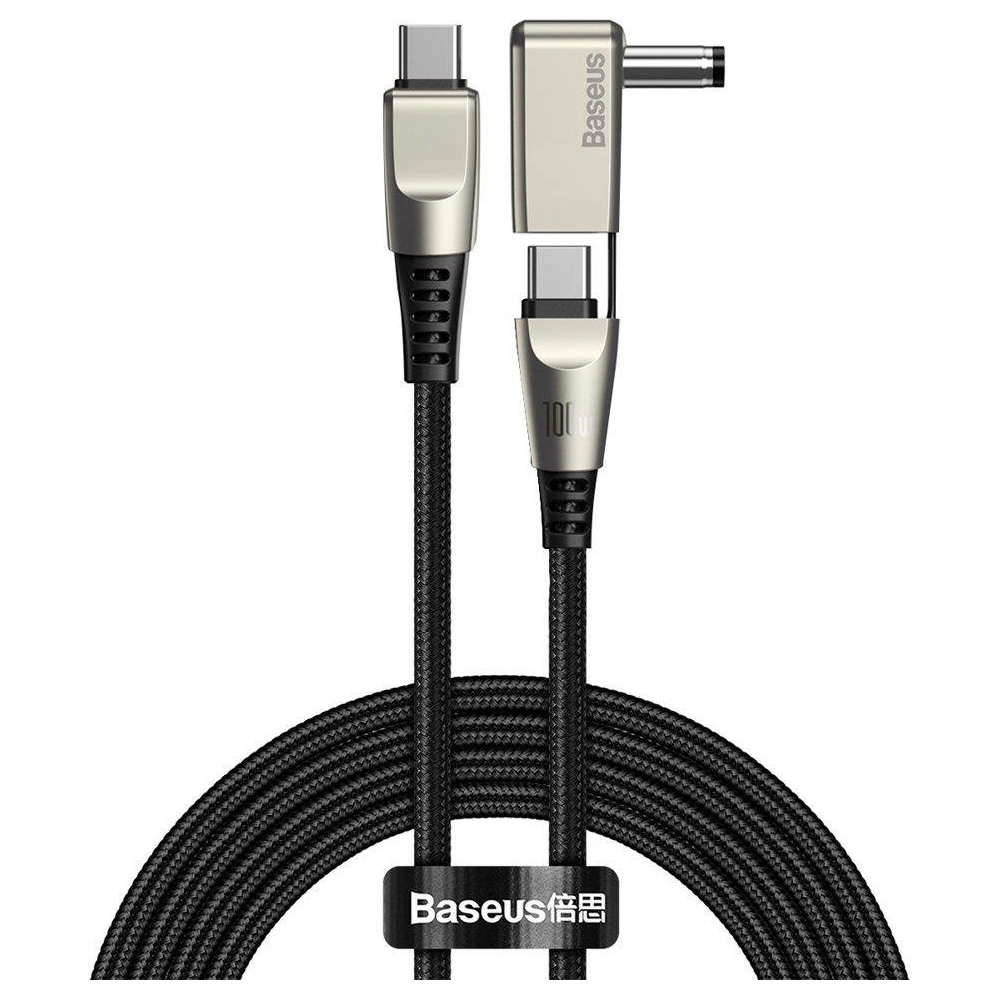 Hurtownia GSM - Kabel Baseus Flash Series 2w1 USB-C - USB-C + DC adaptér 100W 2m černý - BSU3276BLK - {ean13} - Hurt
