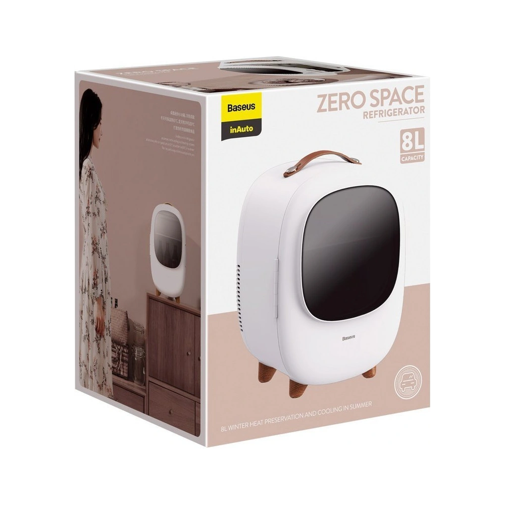 Wholesale Baseus Zero Space Fridge cooler with heating 8L 220V EU/12V white - BSU3278WHT - {ean13} - Hurt