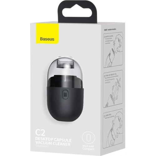 Odkurzacz biurowy Baseus C2 z wbudowanym akumulatorem 900mAh czarny