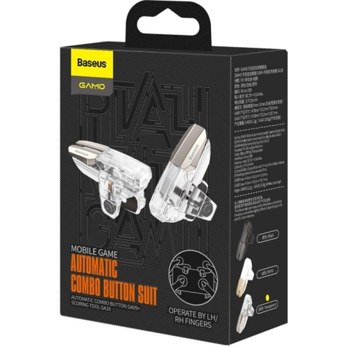 Przyciski do gier Baseus GAMO GA10 do telefonu pad gamepad joystick przezroczysty