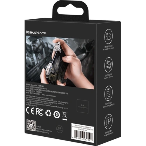 Przyciski do gier Baseus GAMO GA10 do telefonu pad gamepad joystick przezroczysty