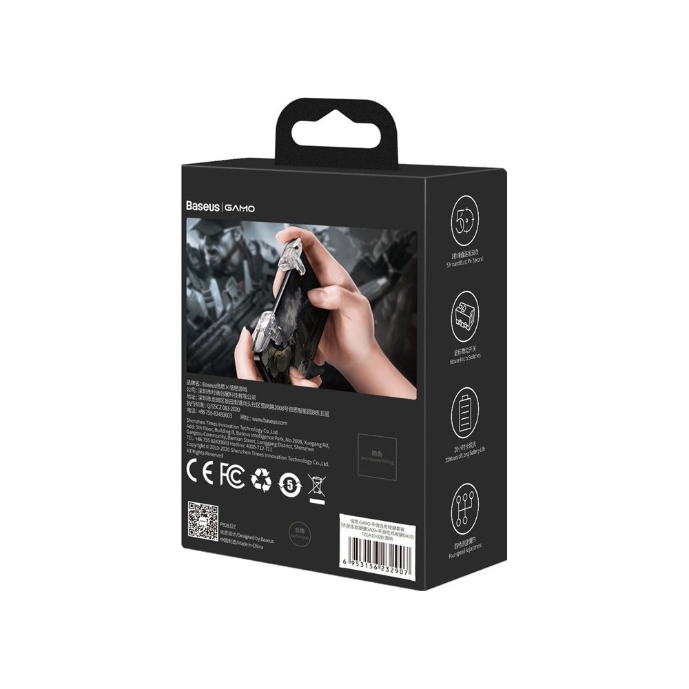 Wholesale Baseus GAMO GA10 gaming buttons for the phone pad gamepad joystick transparent - BSU3280CL - {ean13} - Hurt