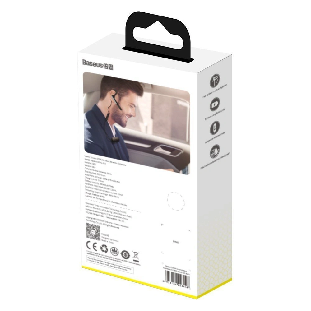 Hurtownia GSM - Sluchátko Baseus Covo Bluetooth 5.0 ovládané hlasem černé - BSU3281BLK - {ean13} - Hurt