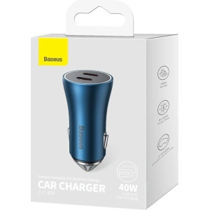 Hurtownia GSM - Auto nabíječka Baseus Golden Contactor Pro 2x USB-C 40W modrá - BSU3283BLU - {ean13} - Hurt