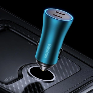 Hurtownia GSM - Auto nabíječka Baseus Golden Contactor Pro 2x USB-C 40W modrá - BSU3283BLU - {ean13} - Hurt
