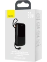 Wholesale Baseus Qpow powerbank 10000mAh built-in Lightning 20W Quick Charge cable SCP AFC FCP black - BSU3284BLK - {ean13} - Hurt