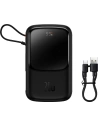 Wholesale Baseus Qpow powerbank 10000mAh built-in Lightning 20W Quick Charge cable SCP AFC FCP black - BSU3284BLK - {ean13} - Hurt
