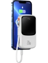 Hurtownia GSM - Powerbank Baseus Qpow 10000mAh wbudowany kabel Lightning 20W Quick Charge SCP AFC FCP biały - BSU3285WHT - {ean13} - Hurt