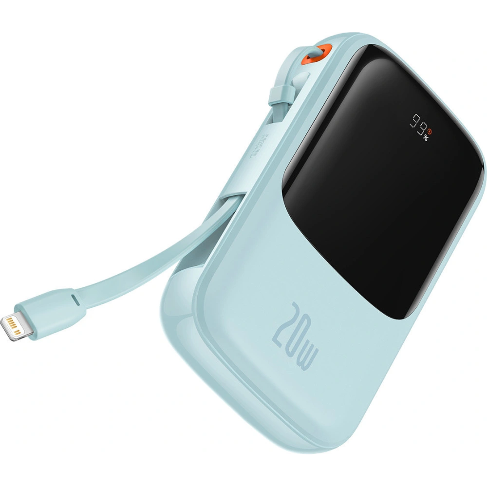 Hurtownia GSM - Powerbank Baseus Qpow 10000mAh s vestavěným kabelem Lightning 20W Quick Charge SCP AFC FCP modrý - BSU3286BLU - {ean13} - Hurt