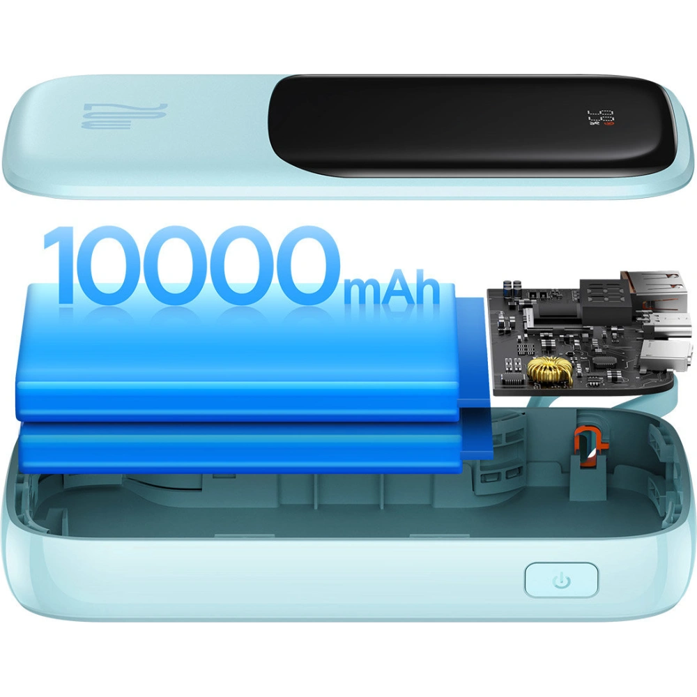 Hurtownia GSM - Powerbank Baseus Qpow 10000mAh s vestavěným kabelem Lightning 20W Quick Charge SCP AFC FCP modrý - BSU3286BLU - {ean13} - Hurt