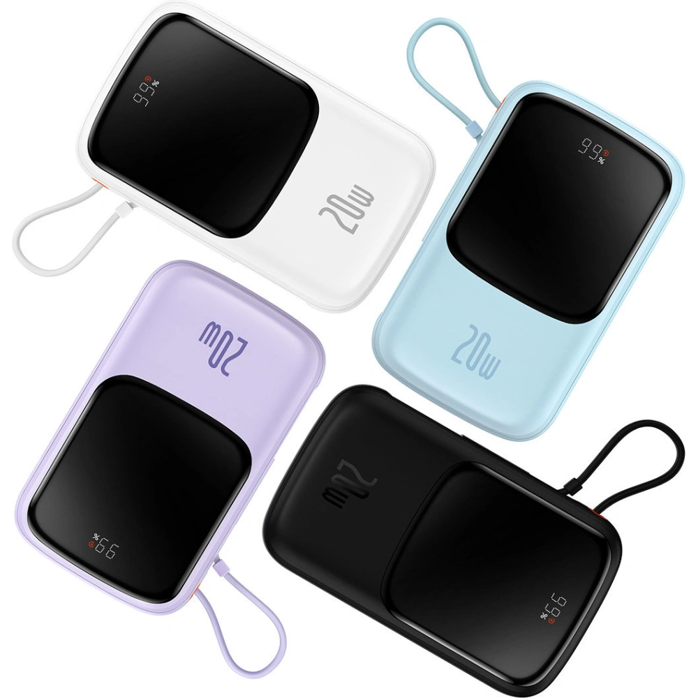 Hurtownia GSM - Powerbank Baseus Qpow 10000mAh s vestavěným kabelem Lightning 20W Quick Charge SCP AFC FCP modrý - BSU3286BLU - {ean13} - Hurt