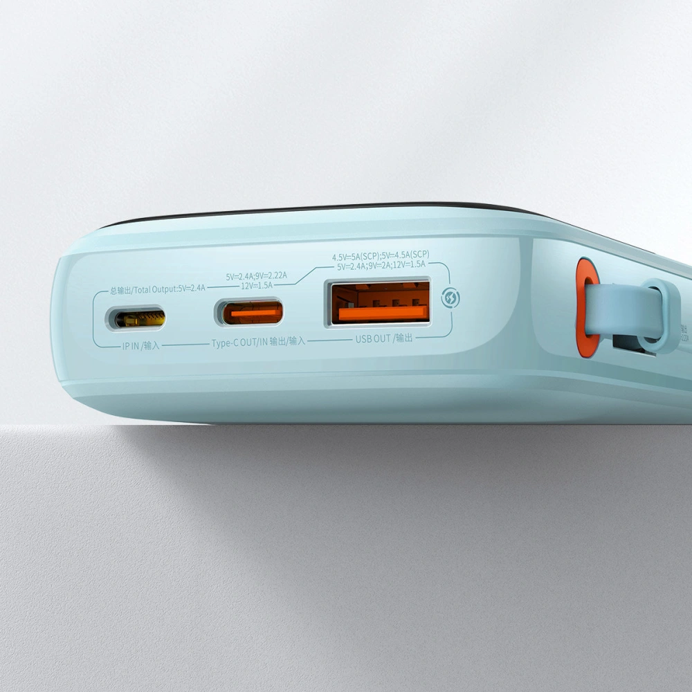 Hurtownia GSM - Powerbank Baseus Qpow 10000mAh s vestavěným kabelem Lightning 20W Quick Charge SCP AFC FCP modrý - BSU3286BLU - {ean13} - Hurt