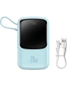 Wholesale Baseus Qpow powerbank 10000mAh built-in Lightning 20W Quick Charge cable SCP AFC FCP blue - BSU3286BLU - {ean13} - Hurt