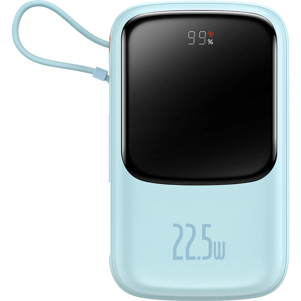 Hurtownia GSM - Powerbank Baseus Qpow 10000mAh s vestavěným kabelem USB-C 22.5W Quick Charge SCP AFC FCP modrý - BSU3287BLU - {ean13} - Hurt