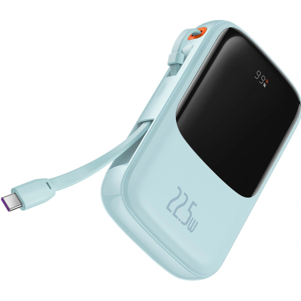 Hurtownia GSM - Powerbank Baseus Qpow 10000mAh s vestavěným kabelem USB-C 22.5W Quick Charge SCP AFC FCP modrý - BSU3287BLU - {ean13} - Hurt