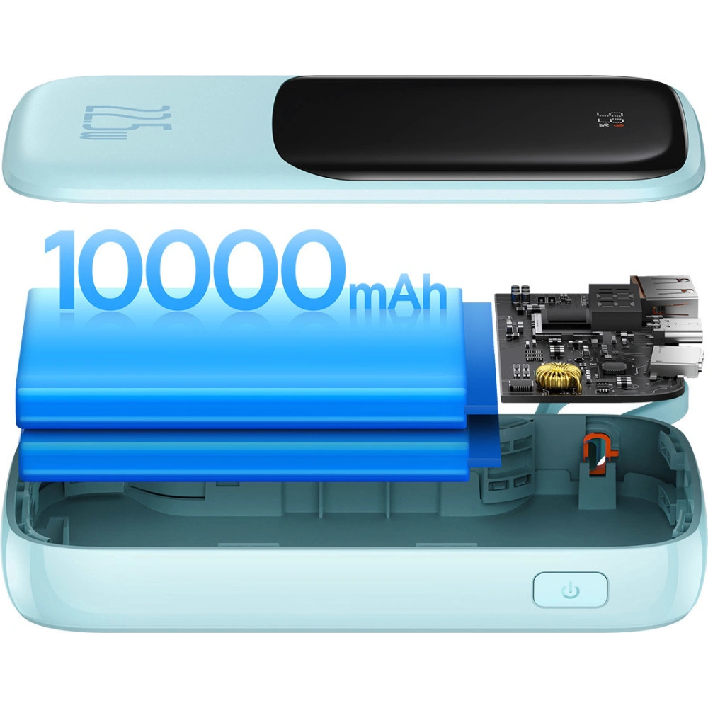 Hurtownia GSM - Powerbank Baseus Qpow 10000mAh s vestavěným kabelem USB-C 22.5W Quick Charge SCP AFC FCP modrý - BSU3287BLU - {ean13} - Hurt