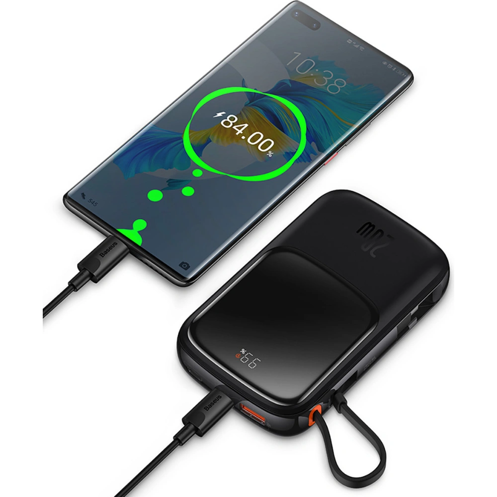 Hurtownia GSM - Powerbank Baseus Qpow 10000mAh s vestavěným kabelem USB-C 22.5W Quick Charge SCP AFC FCP modrý - BSU3287BLU - {ean13} - Hurt