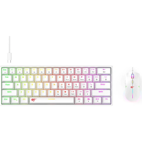Zestaw 2w1 Havit KB867CM Klawiatura mechaniczna + myszka RGB