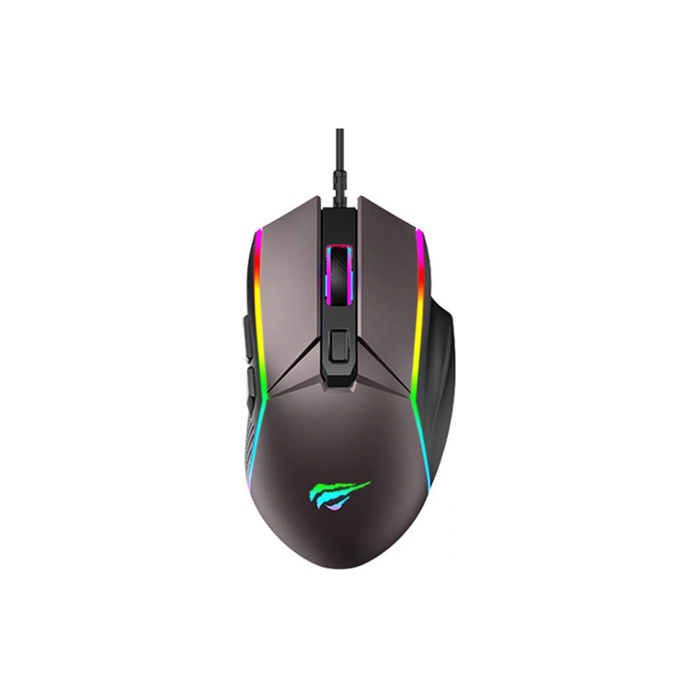 Hurtownia GSM - Herní myš Havit MS1028 RGB 1200-7200 DPI (okrová) - HVT169OCH - {ean13} - Hurt