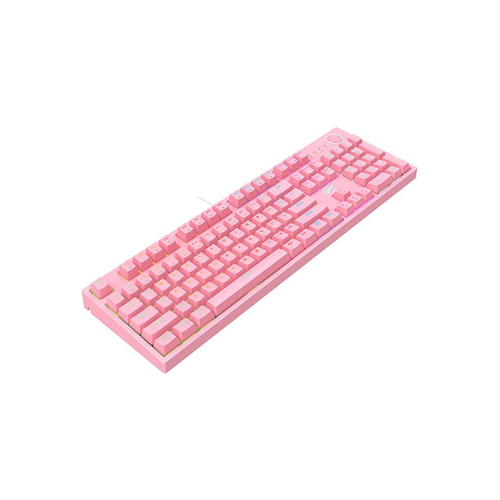 Hurtownia GSM - Herní mechanická klávesnice Havit KB871L RGB (růžová) - HVT175PNK - {ean13} - Hurt