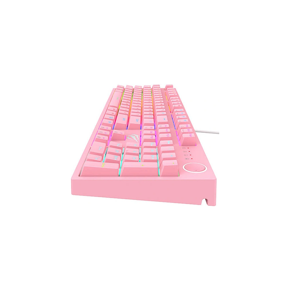 Hurtownia GSM - Klawiatura mechaniczna gamingowa Havit KB871L RGB (różowa) - HVT175PNK - {ean13} - Hurt