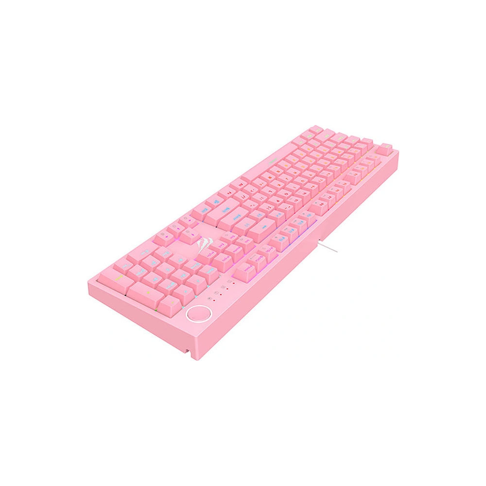 Hurtownia GSM - Klawiatura mechaniczna gamingowa Havit KB871L RGB (różowa) - HVT175PNK - {ean13} - Hurt