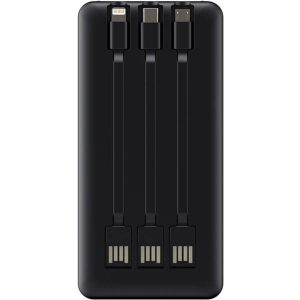 Wholesale Powerbank Havit PB74 10000mAh + USB-C, Lightning, micro USB cables (black) - HVT176BLK - {ean13} - Hurt