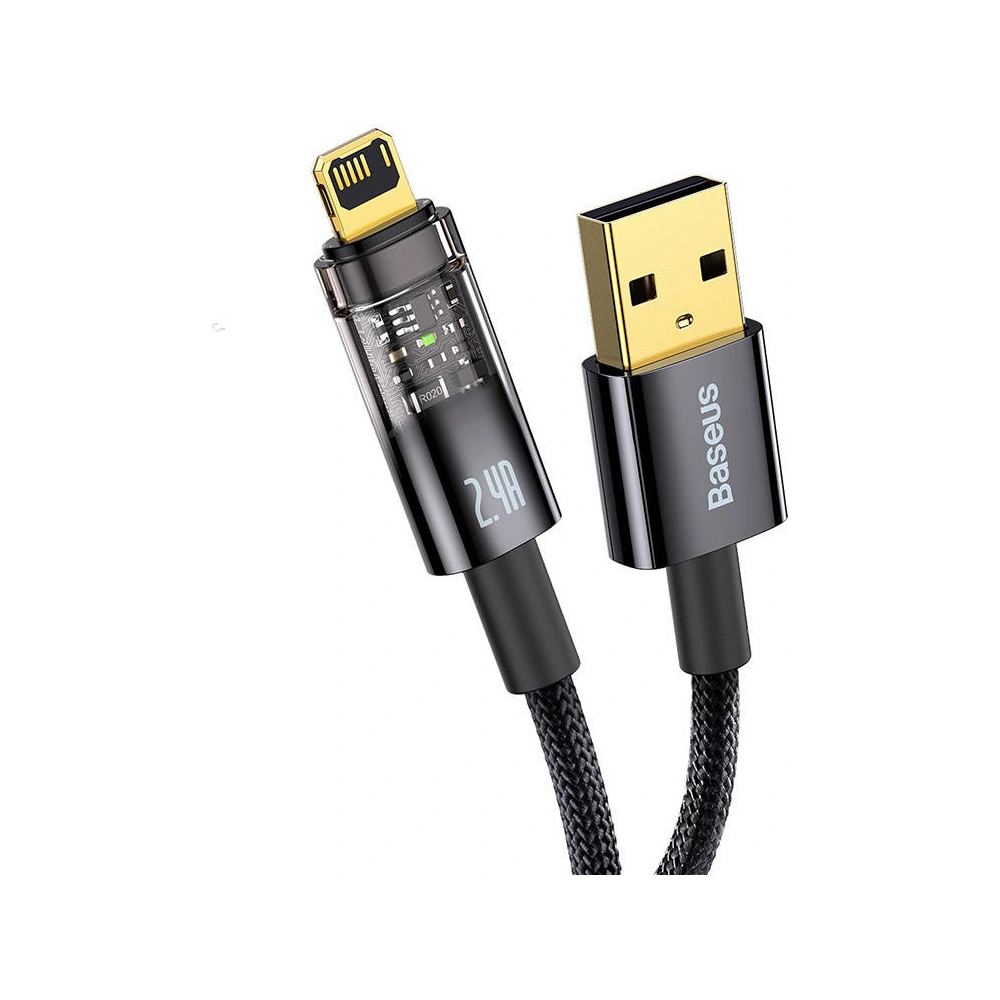 Hurtownia GSM - Kabel Baseus Explorer USB - Lightning 2.4A 2m (czarny) - BSU3288BLK - {ean13} - Hurt