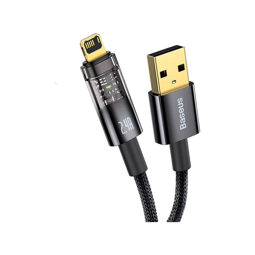 Wholesale Baseus Explorer USB - Lightning Cable 2.4A 1m (black) - BSU3292BLK - {ean13} - Hurt