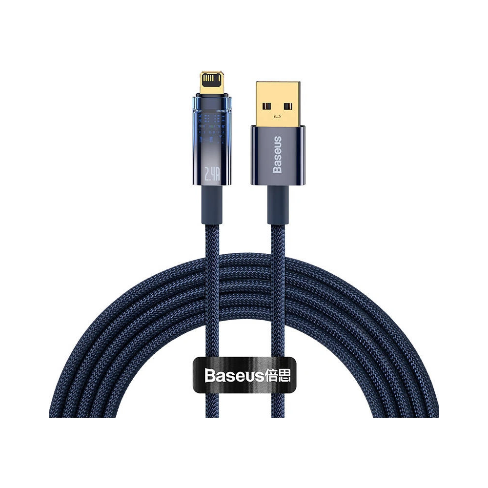 Hurtownia GSM - Kabel Baseus Explorer USB - Lightning 2.4A 2m (niebieski) - BSU3293BLU - {ean13} - Hurt