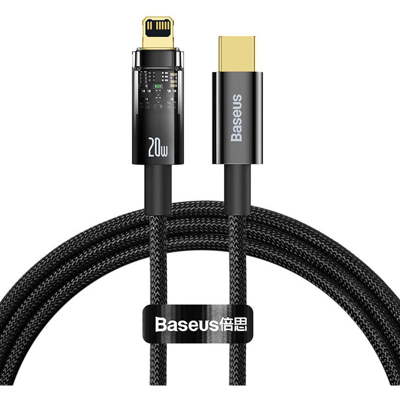 Baseus Distributor - 6932172605667 - BSU3294BLK - Baseus Explorer USB-C - Lightning Cable 20W 1m (black) - B2B homescreen