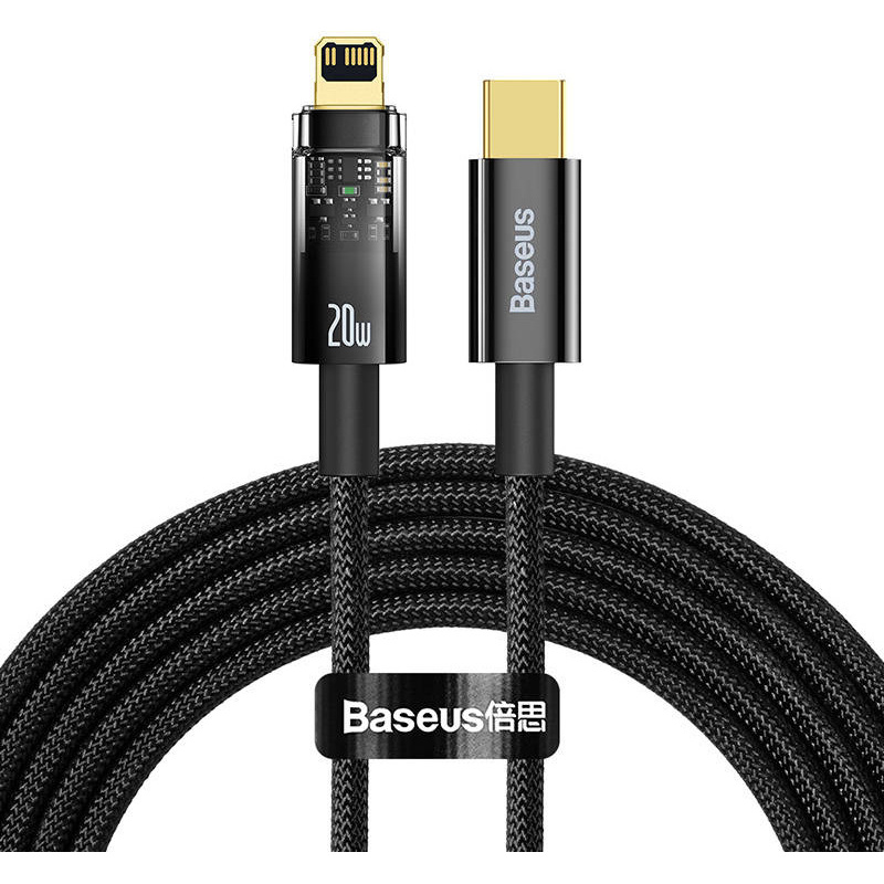 Baseus Distributor - 6932172605681 - BSU3295BLK - Baseus Explorer USB-C - Lightning Cable 20W 2m (czarny) - B2B homescreen