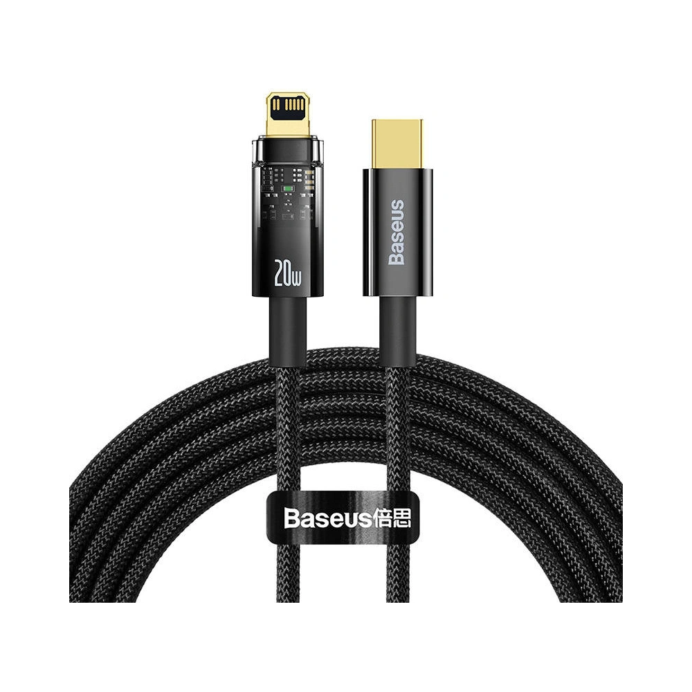Hurtownia GSM - Kabel Baseus Explorer USB-C - Lightning 20W 2m (černý) - BSU3295BLK - {ean13} - Hurt
